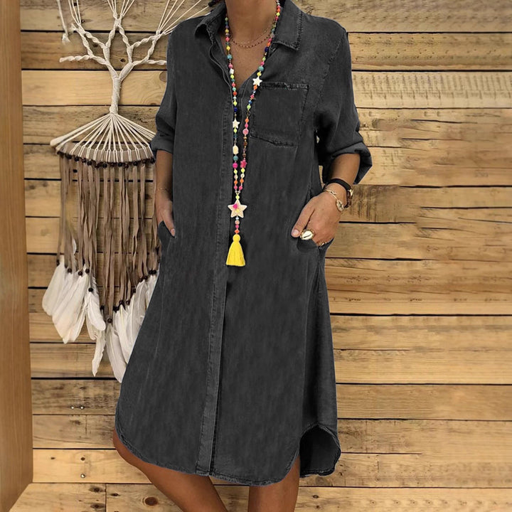 Dara | Relaxed Fit, Soft & Stylish Denim Shirt Dress for Women 4
