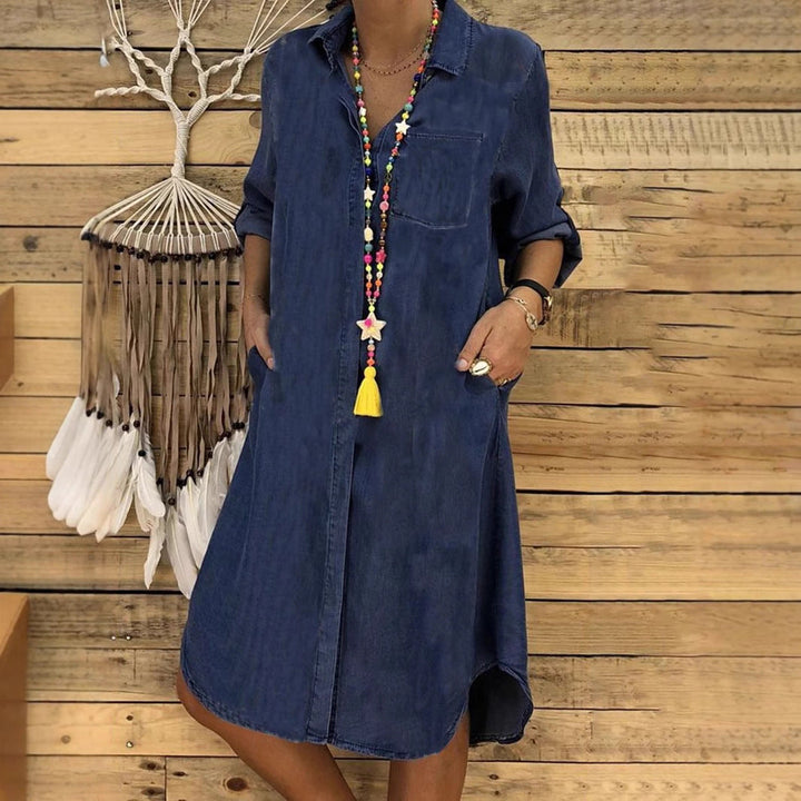 Dara | Relaxed Fit, Soft & Stylish Denim Shirt Dress for Women 5