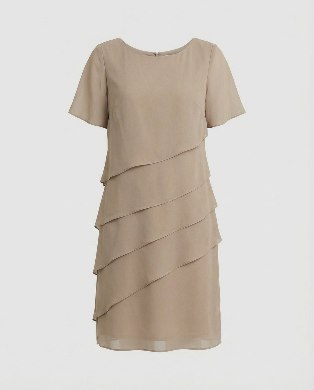 Daria | Womens Dress Elegant Chiffon Layered Knee-Length Summer Style 6