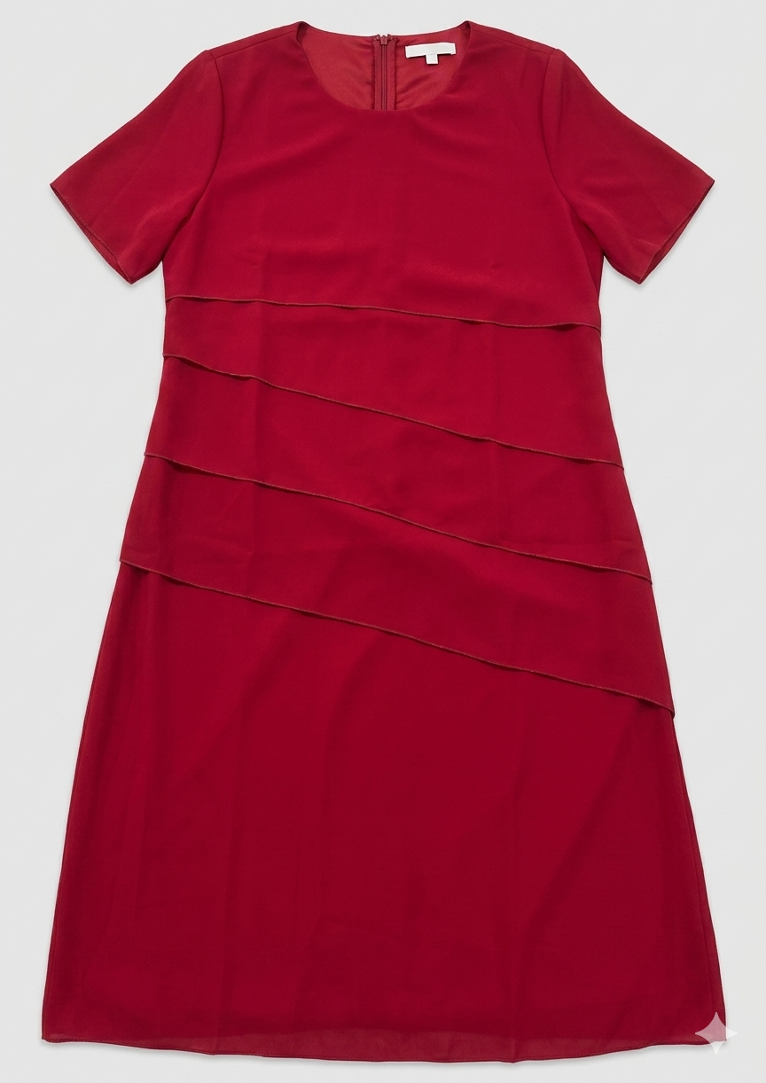 Daria | Womens Dress Elegant Chiffon Layered Knee-Length Summer Style 7
