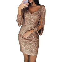 Isabella | Sparkling Sequin V-Neck Homecoming Dress