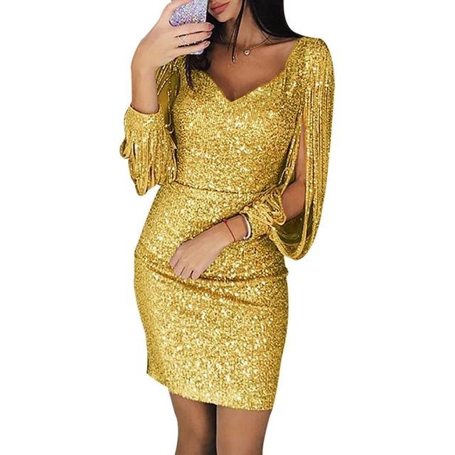 Darla | Dazzling Sequin Homecoming Dress with Elegant V-Neck 5