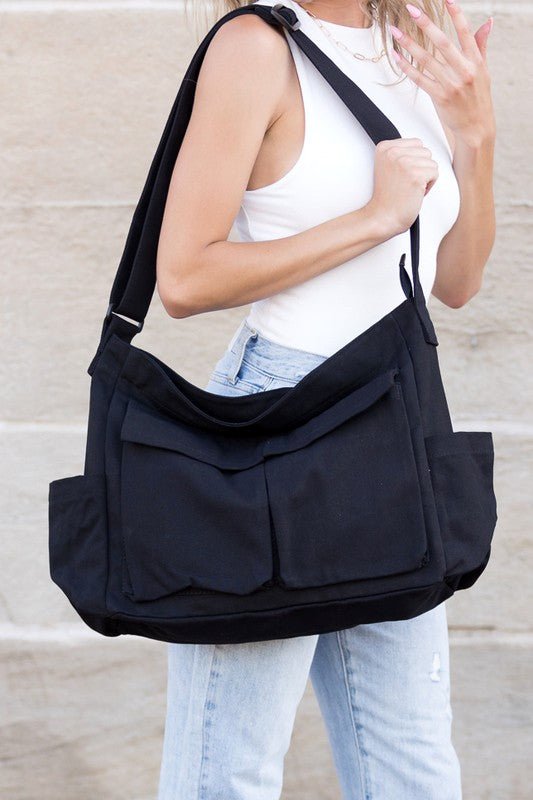Dorthy | Oversized Crossbody Canvas Tote Bag 3
