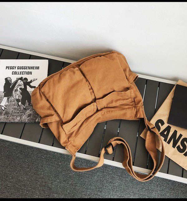 Dorthy | Oversized Crossbody Canvas Tote Bag 6