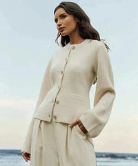 Sophia | Versatile Women's Knitted Wool Blend Cardigan