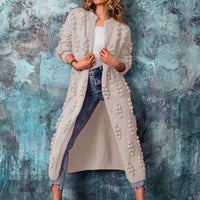 Ava | Elegant Longline Trench Knit Cardigan