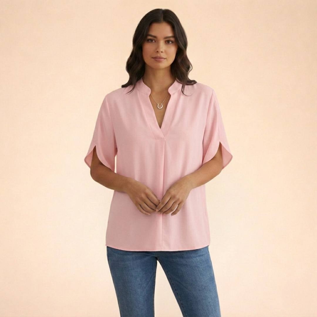 Elamira | Women’s Refined V-Neck Everyday Blouse 4