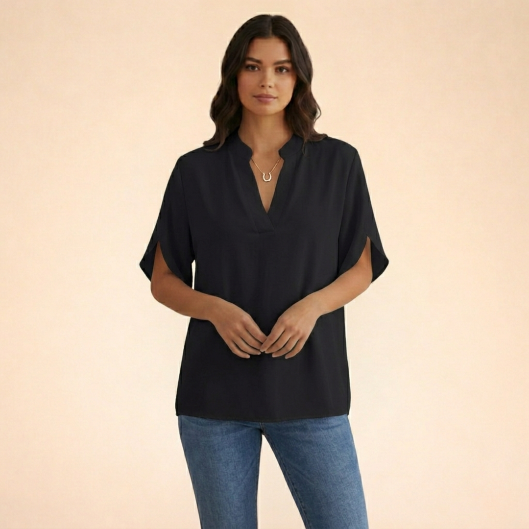 Elamira | Women’s Refined V-Neck Everyday Blouse 5