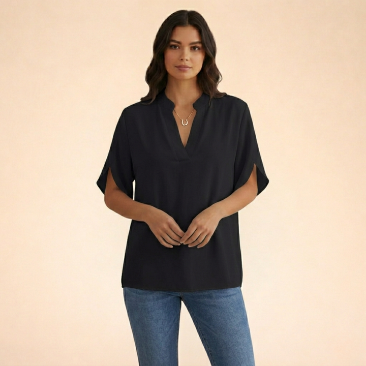 Elamira | Women’s Refined V-Neck Everyday Blouse 5