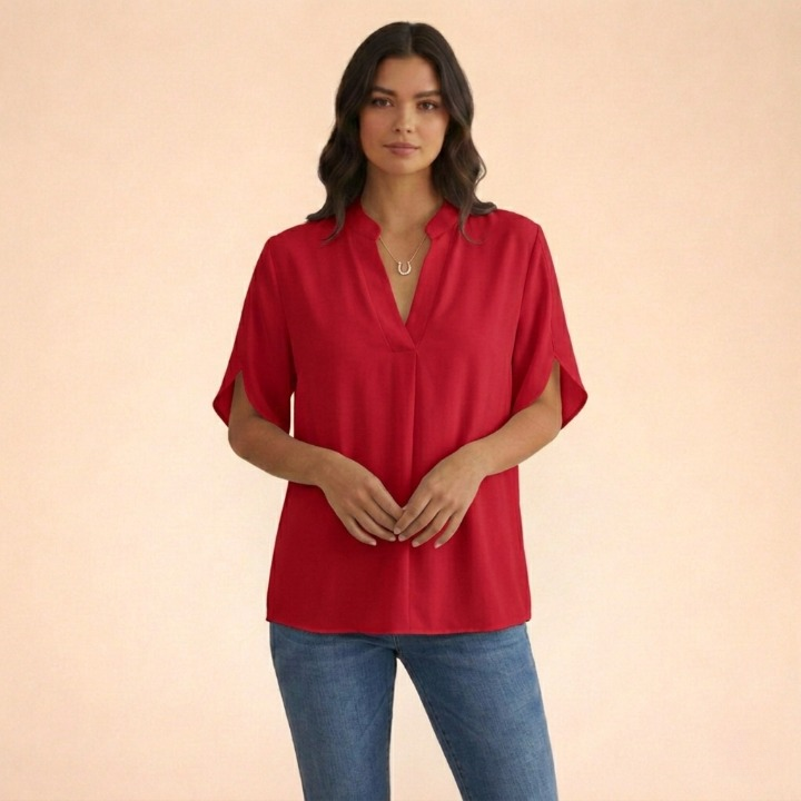 Elamira | Women’s Refined V-Neck Everyday Blouse 9