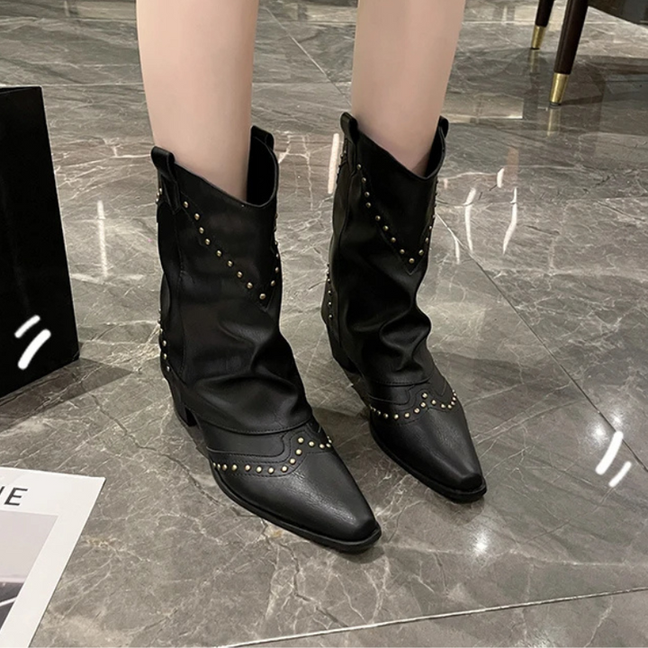 Elena | Bold And Stylish Studded Western Boots 6