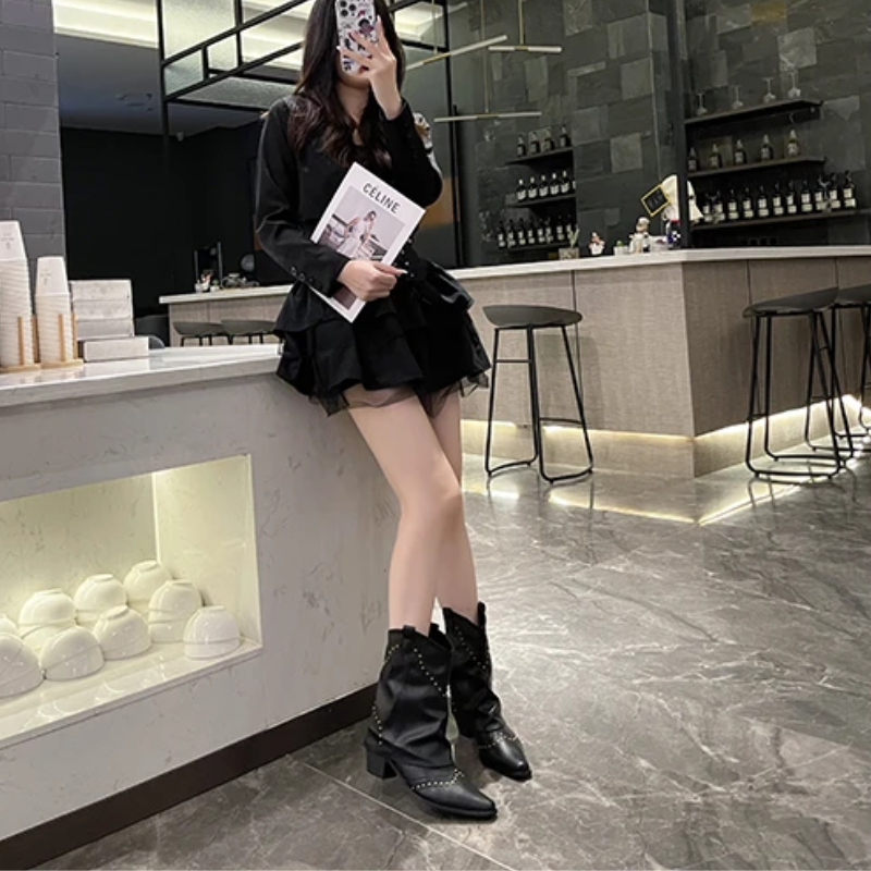 Elena | Bold And Stylish Studded Western Boots 8