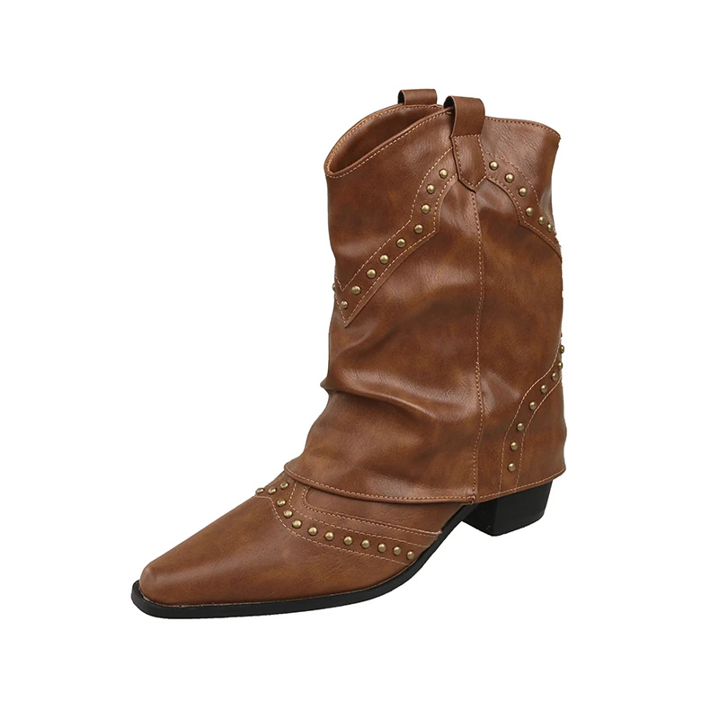 Elena | Bold And Stylish Studded Western Boots 9
