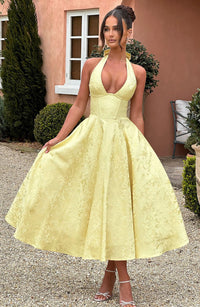 Sophie | Elegant Wedding Guest Dress with Embroidered Maxi Style