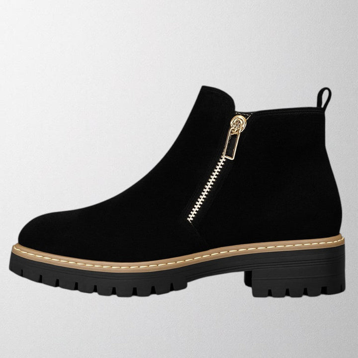 Elizabeth | Comfortable And Elegant Round-Toe Boots With Side Zip 0