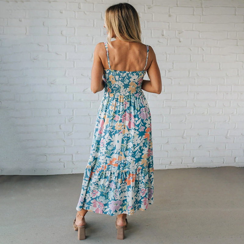 Elysia | Elegant Floral Strappy Dress – Comfortable Summer & Wedding Guest Dresses 2