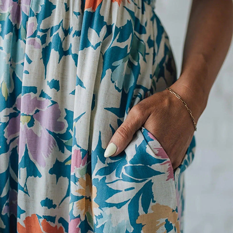 Elysia | Elegant Floral Strappy Dress – Comfortable Summer & Wedding Guest Dresses 6