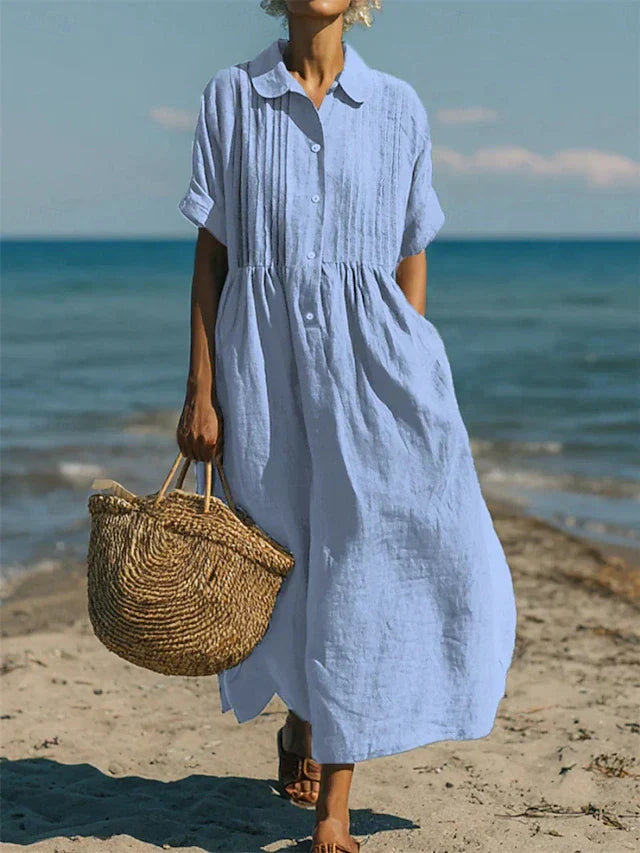 Elysia | Elegant & Comfortable White Shirt Dress for Women 1