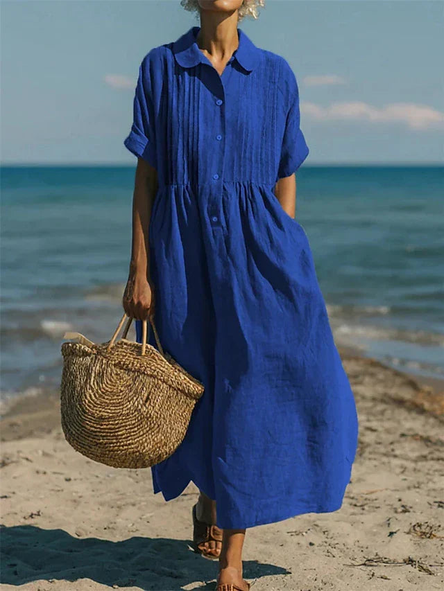 Elysia | Elegant & Comfortable White Shirt Dress for Women 2