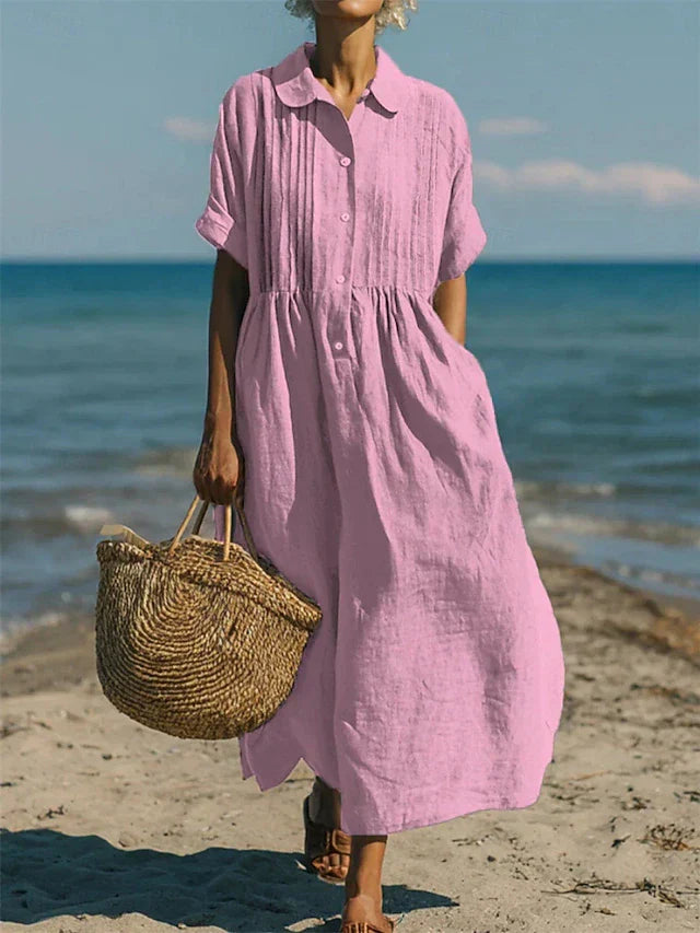 Elysia | Elegant & Comfortable White Shirt Dress for Women 3