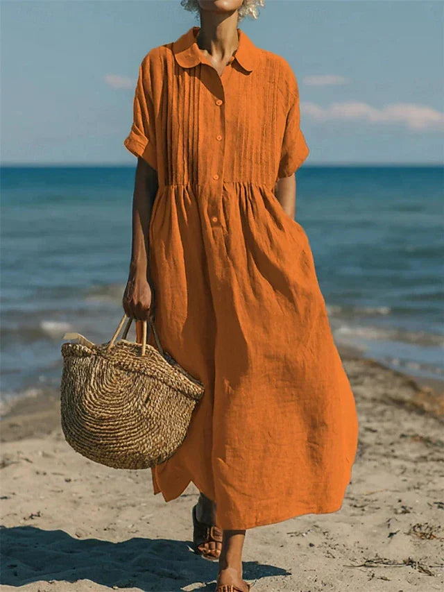 Elysia | Elegant & Comfortable White Shirt Dress for Women 4