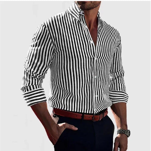 Elysian | Premium, Breathable & Tailored Men's Dress Shirts - Striped Design 1