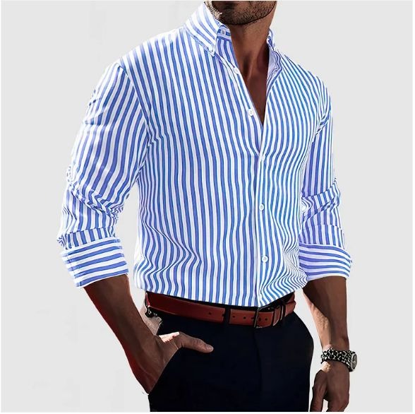 Elysian | Premium, Breathable & Tailored Men's Dress Shirts - Striped Design 3
