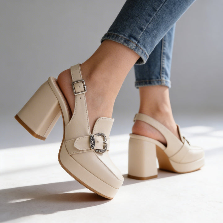 Emily | Chic Platform Slingback Block Heel Loafers 4
