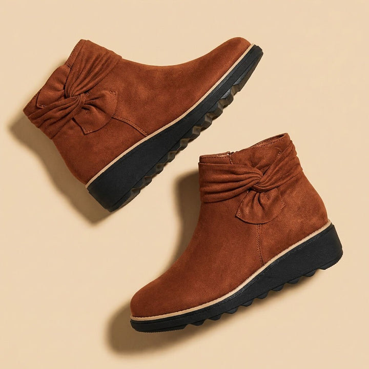Emma | Chic and Cozy Suede Bow Boots 0