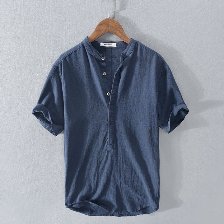 Ethan | Casual Comfort Short Sleeve Linen Shirt 3
