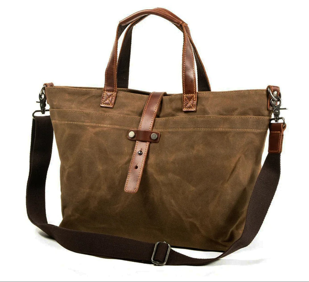 Ethan | Rugged Waxed Canvas Tote Bag 0