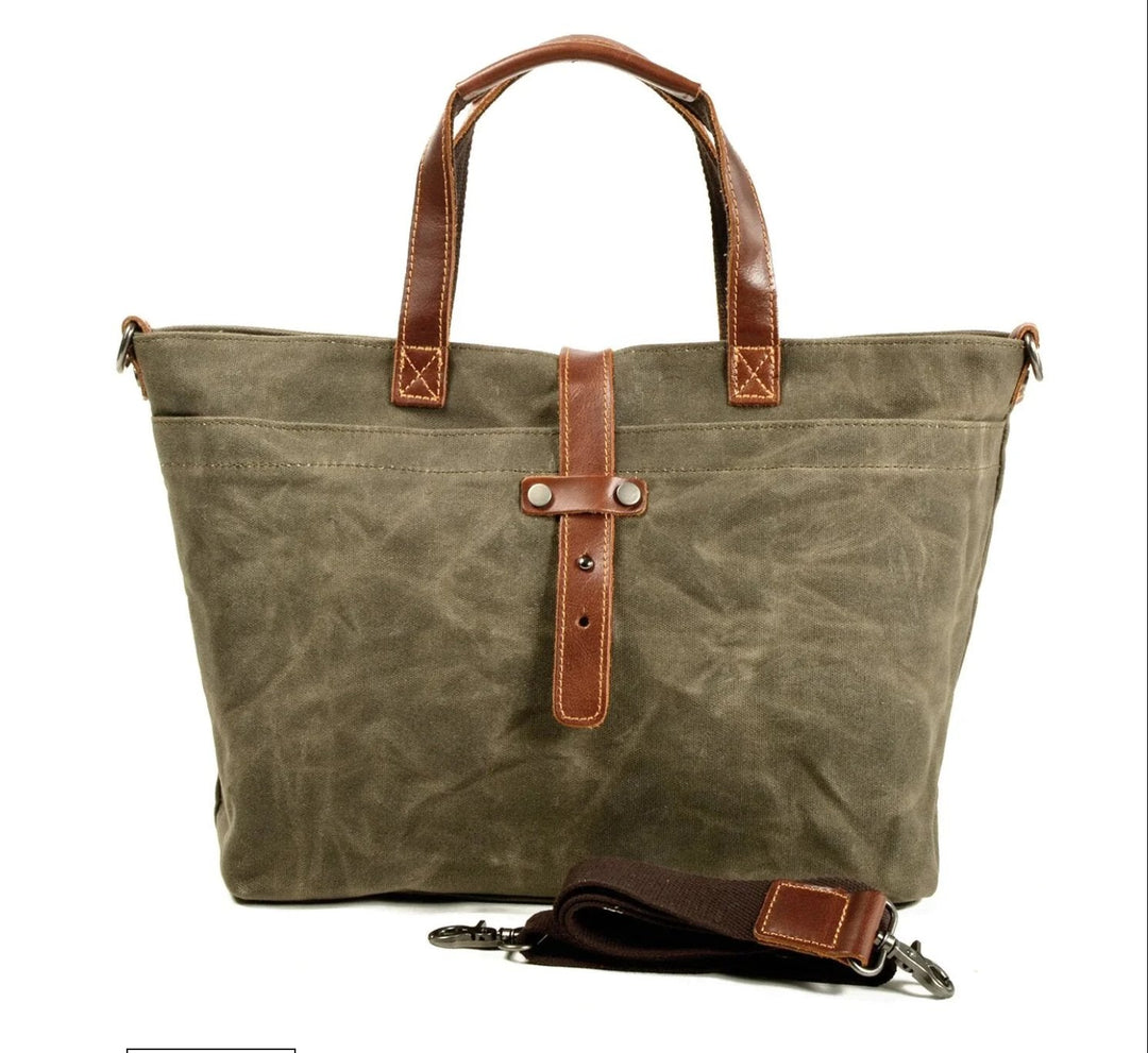 Ethan | Rugged Waxed Canvas Tote Bag 6