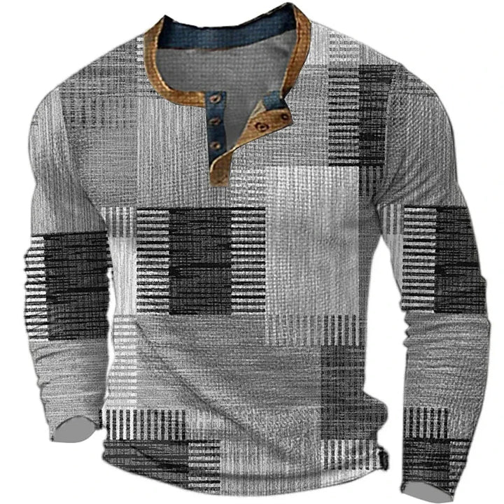 Ethan | Stylish, Comfortable & Modern Men’s Long Sleeve Patchwork Shirt 3