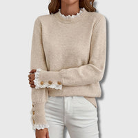 Anna | Feminine Lace Detail Knit Sweater