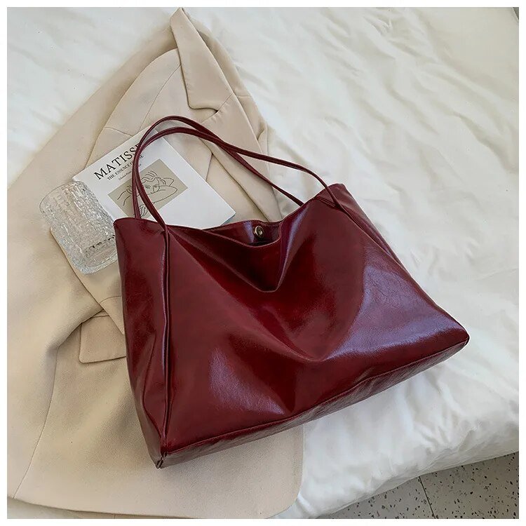 Evelyn | Retro Large-Capacity PU Leather Tote Bag 6