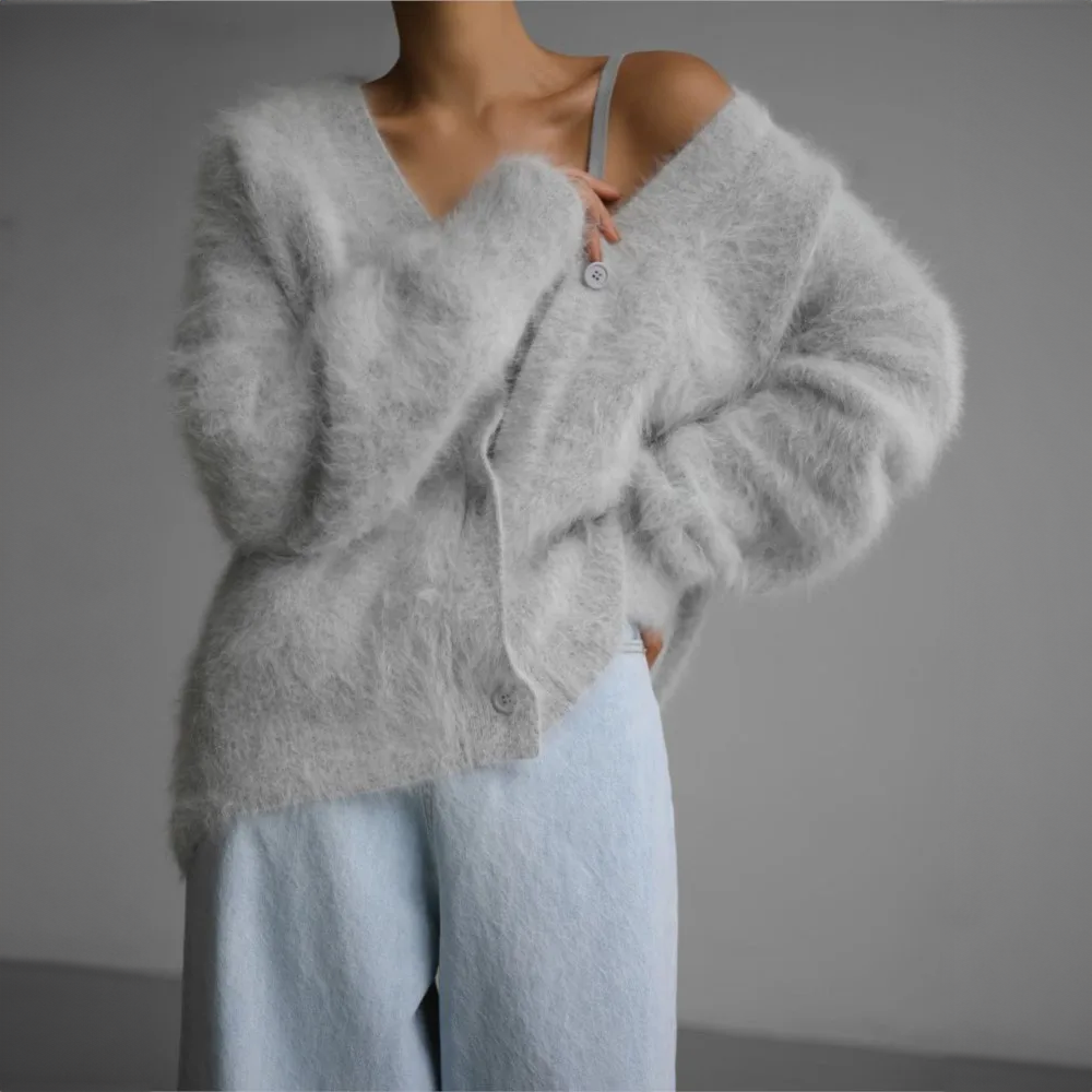 Faith | Loose Fit for Soft Comfort Cashmere Cardigan 4