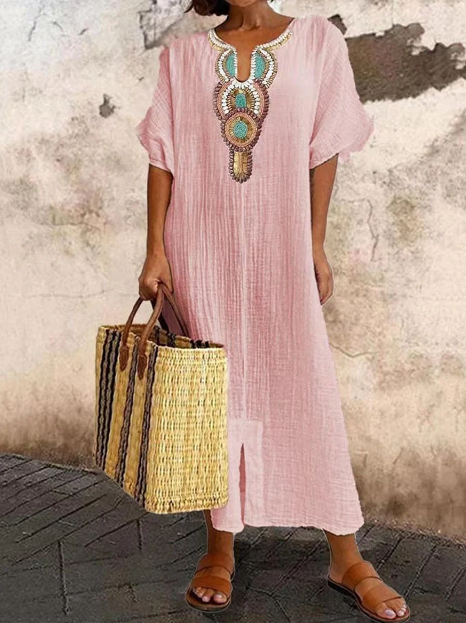 Gabrielle | Ethnic Accent Caftan Summer Bohemian Fashion 1