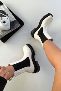 Sophie | Stylish And Supportive Two-Tone Ankle Boots