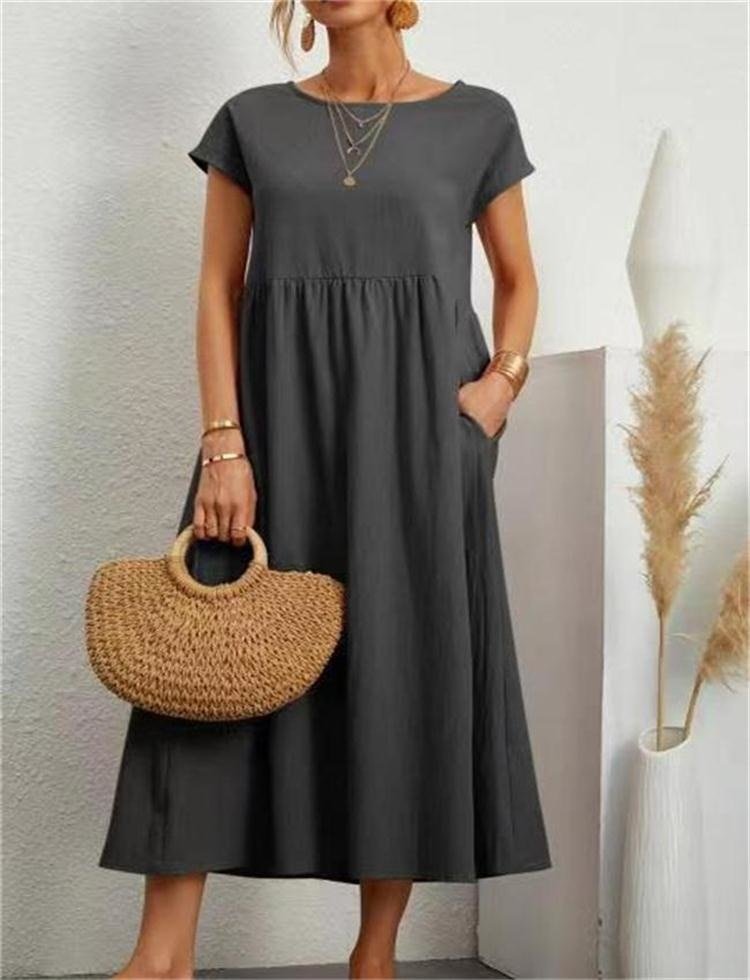 Gina | Women's Dress Elegant Maxi Summer Breathable Cotton Blend 2
