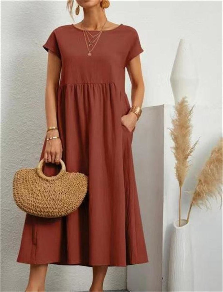 Gina | Women's Dress Elegant Maxi Summer Breathable Cotton Blend 3