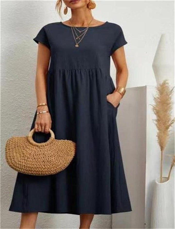 Gina | Women's Dress Elegant Maxi Summer Breathable Cotton Blend 6