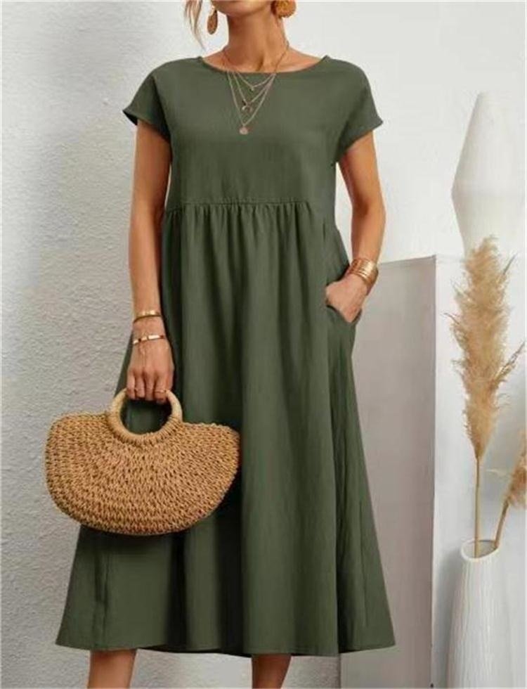 Gina | Women's Dress Elegant Maxi Summer Breathable Cotton Blend 9