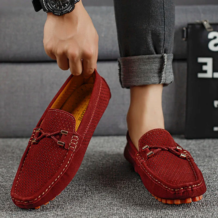 Gioza | Stylish Black Loafers for Women – Comfortable & Breathable Perforated Leather 2