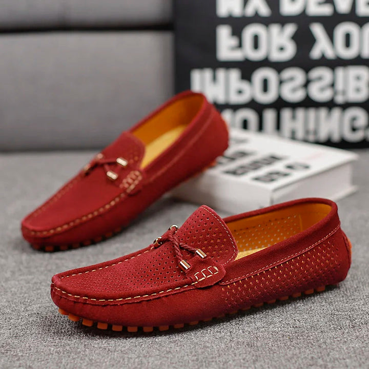 Gioza | Stylish Black Loafers for Women – Comfortable & Breathable Perforated Leather 5