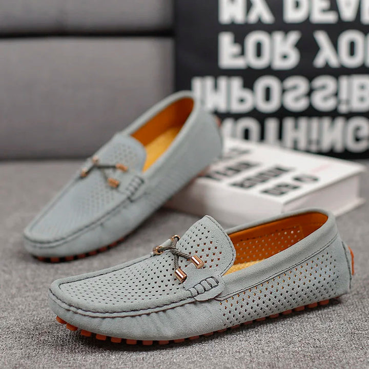 Gioza | Stylish Black Loafers for Women – Comfortable & Breathable Perforated Leather 6