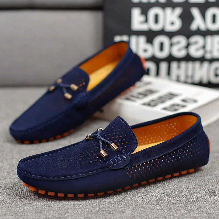 Gioza | Stylish Black Loafers for Women – Comfortable & Breathable Perforated Leather 8