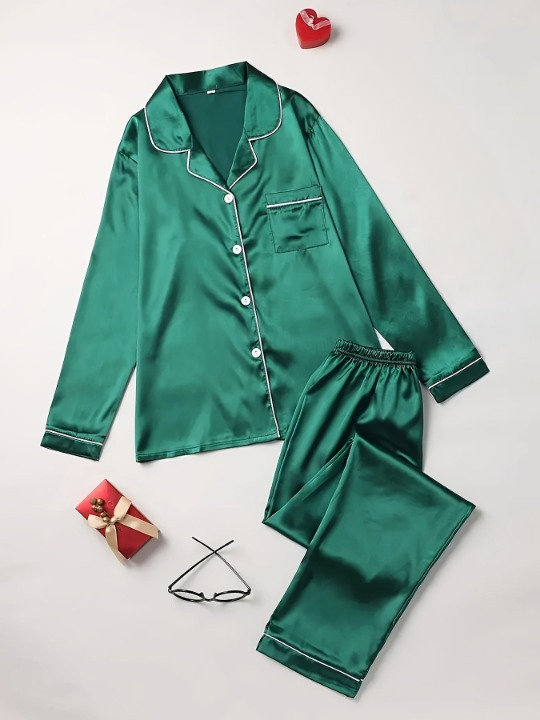 Grace | Casual silk pajama set 9