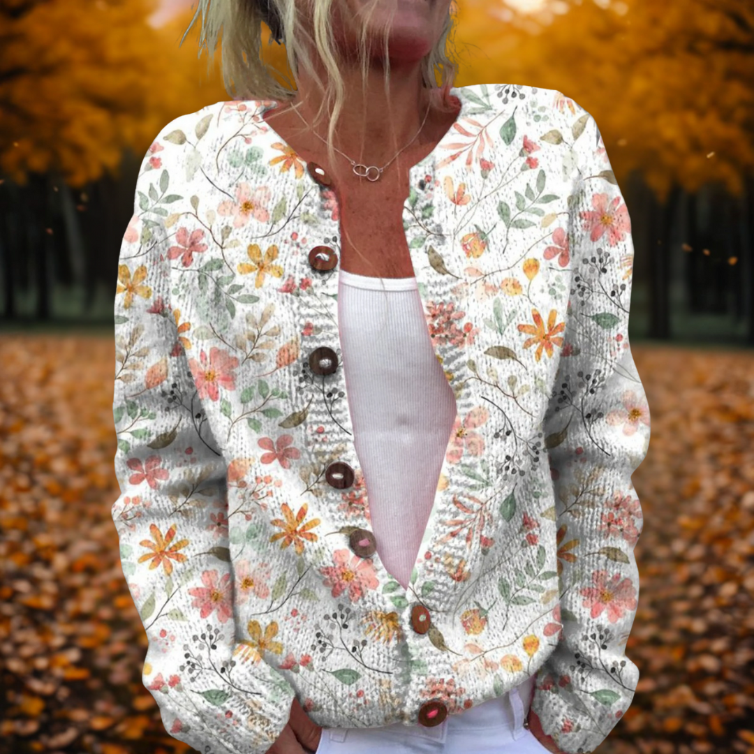 Grace | Flowers Print Cardigan 0