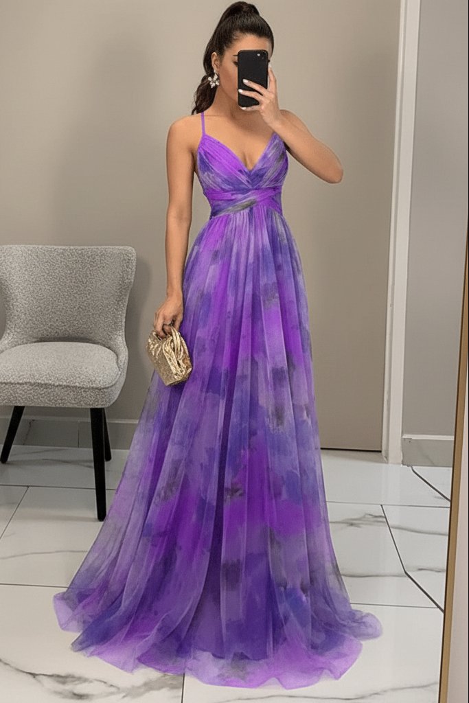 Grace | Vibrant Watercolor Floral Tulle Maxi Dress 7