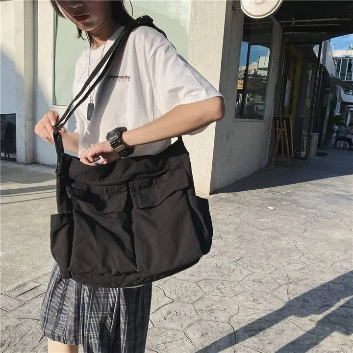 Grace | Vintage Multi-Pocket Canvas Tote Bag 1